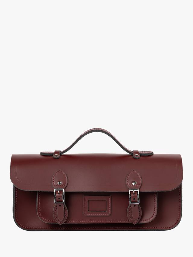 

Длинная кожаная сумка-кроссбоди Cambridge Satchel, Oxblood