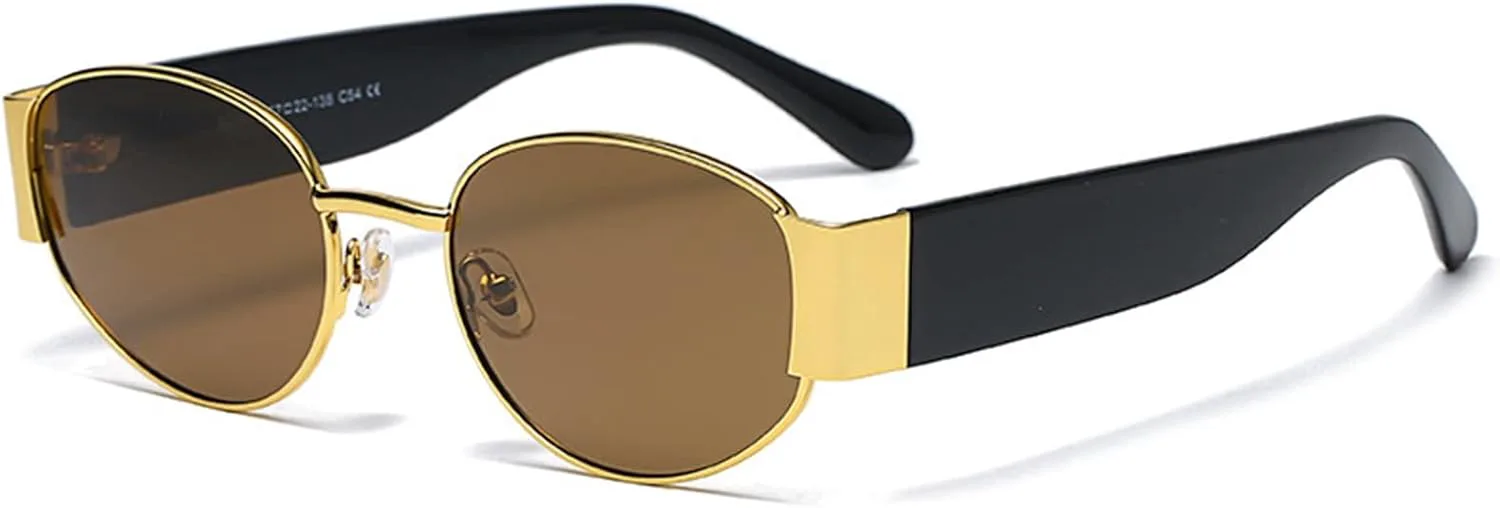 

Ретро поляризованные круглые солнцезащитные очки 2026 года в уличном стиле, металлические, для мужчин и женщин (цвет: E, размер: средний) MTZJH, One Color