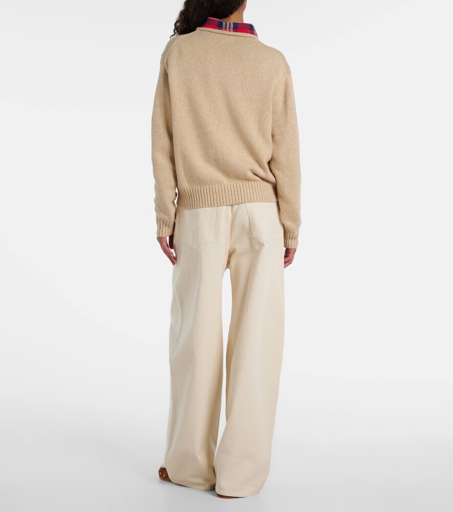 Свитер из хлопка и шерсти с медведем Polo Polo Ralph Lauren, Dark Almond Marl — фото 3
