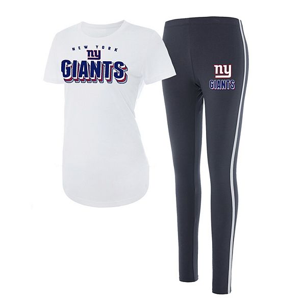 

Женский сет из футболки и леггинс concepts sport white/charcoal new york giants sonata Unbranded