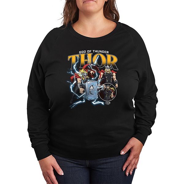 

Футболка с длинным рукавом Thor God of Thunder bootleg french terry plus size Marvel, Black, Черный, Футболка с длинным рукавом Thor God of Thunder bootleg french terry plus size Marvel, Black