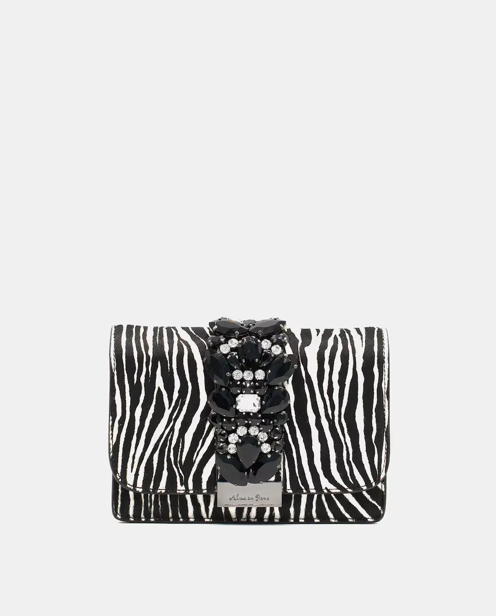 

Женская кожаная сумка через плечо с драгоценными камнями Alma en Pena, белый