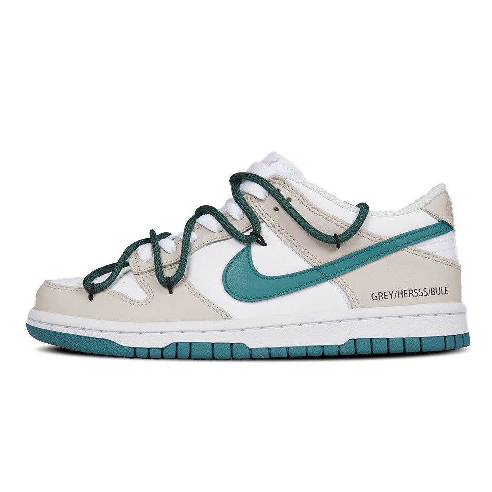 

Кроссовки Nike Dunk Skateboard Shoes Women's Low-Top Khaki White Green