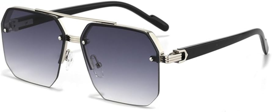 

Женские солнцезащитные очки без оправы, прямоугольной формы, модные солнцезащитные очки без оправы, классические очки с градиентным переходом цвета, защита от ультрафиолета UV400 TYUVIVO, Silver Grey