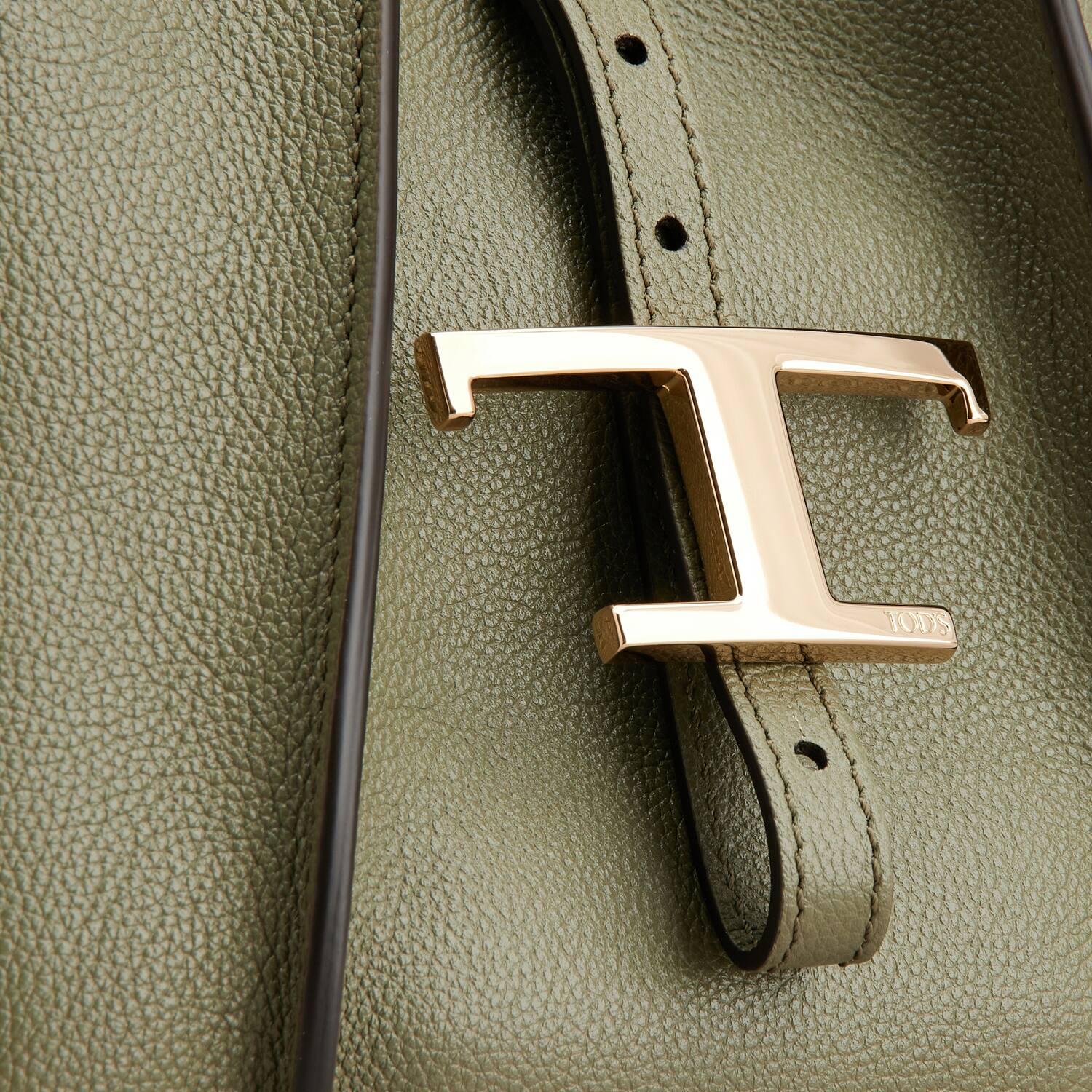 TOD'S Кожаная сумка-тоут, шоппер, сумка через плечо, кроссбоди, мини-женская ручная зеленая — фото 4
