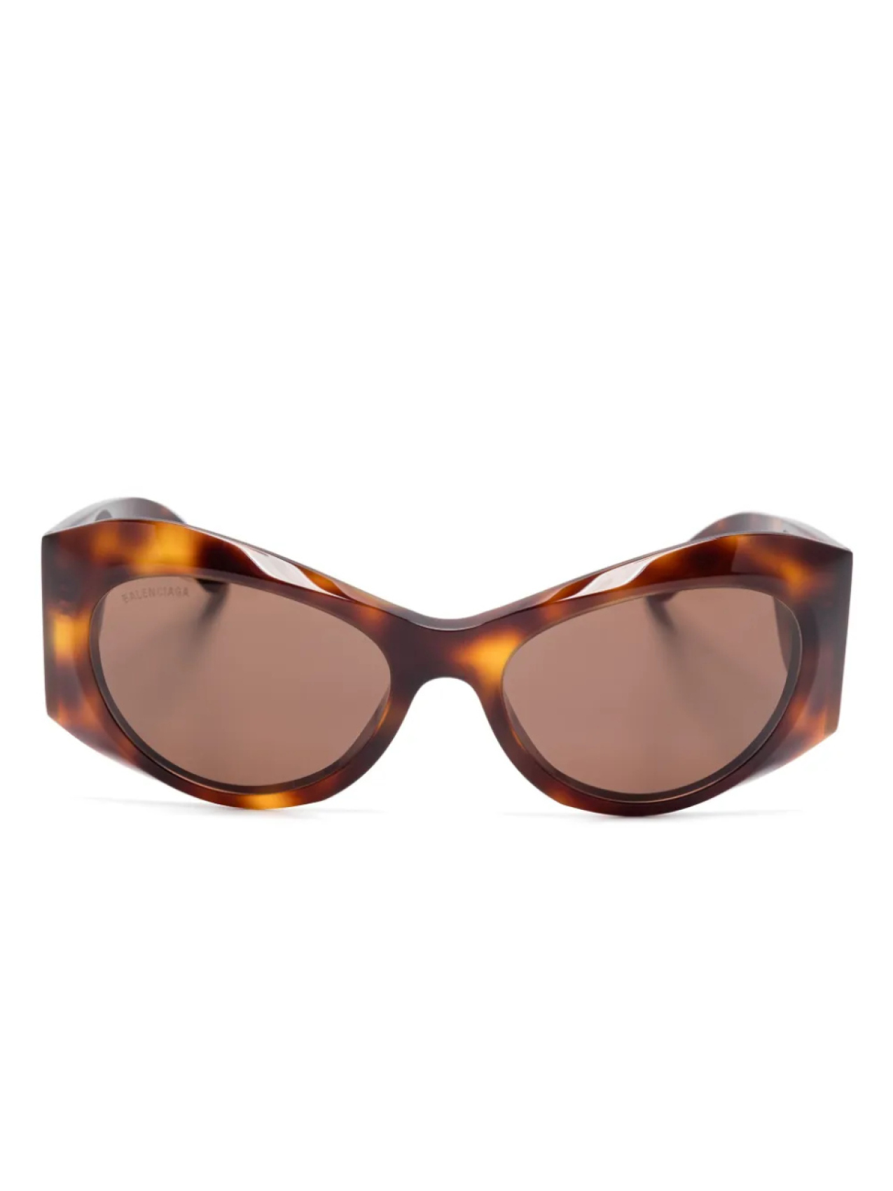 

Солнцезащитные очки в овальной оправе Balenciaga Eyewear, коричневый
