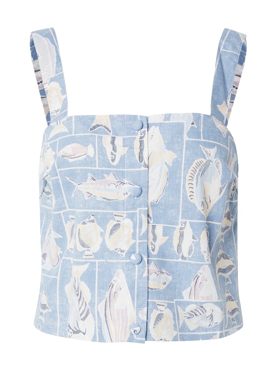 

Блузка OBJECT OBJAIBIZI, цвет marine blue/Light blue