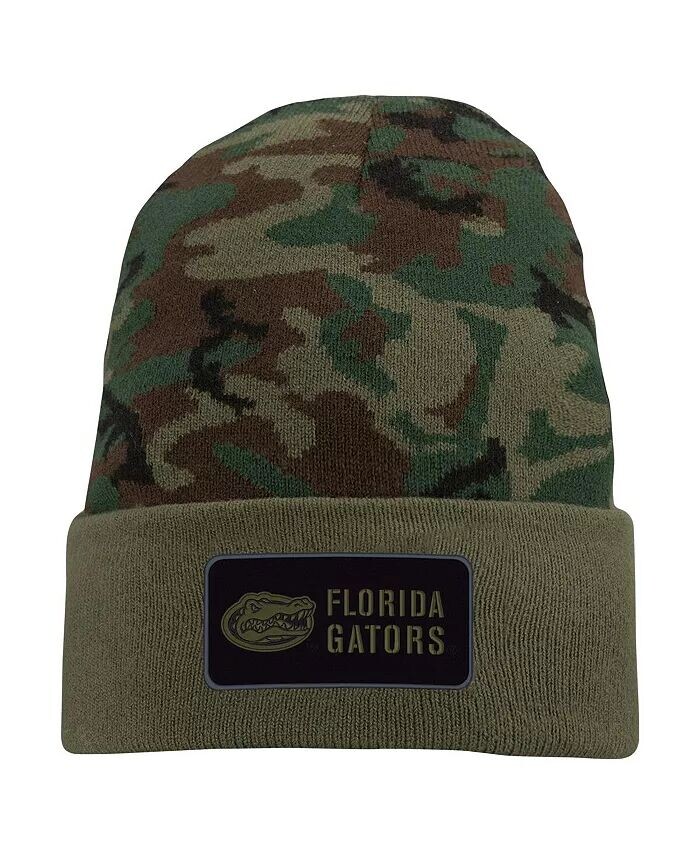 

Мужская камуфляжная вязаная шапка в стиле милитари Florida Gators с манжетами Nike, зеленый