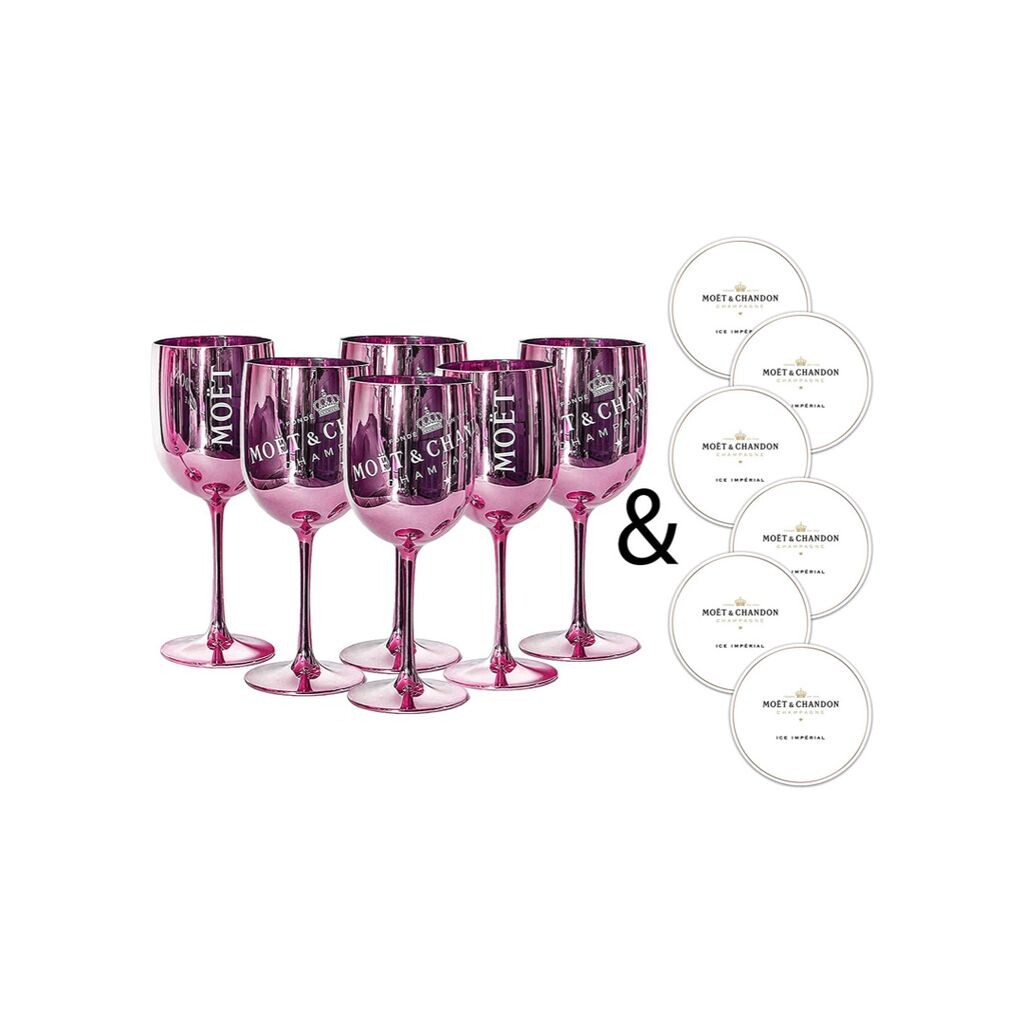 

Набор бокалов для шампанского Moët & Chandon из 6 бокалов розово-розовый Moet & Chandon