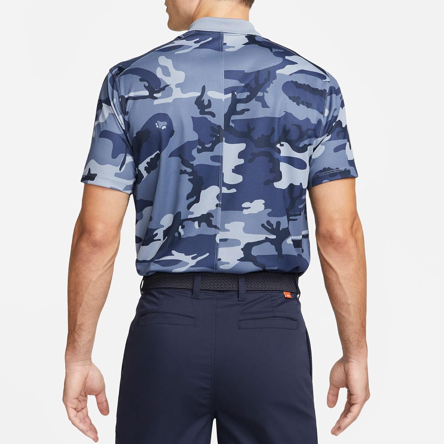 Мужская камуфляжная футболка-поло для гольфа Nike Dri-FIT Victory+, Ashen Slate/Diffused Blue/White — фото 2