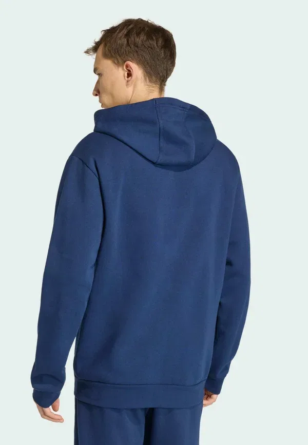 Толстовка с капюшоном на молнии Entrada26 full zip hoodie zip up sweatshirt Adidas Performance, темно-синий с белым — фото 2