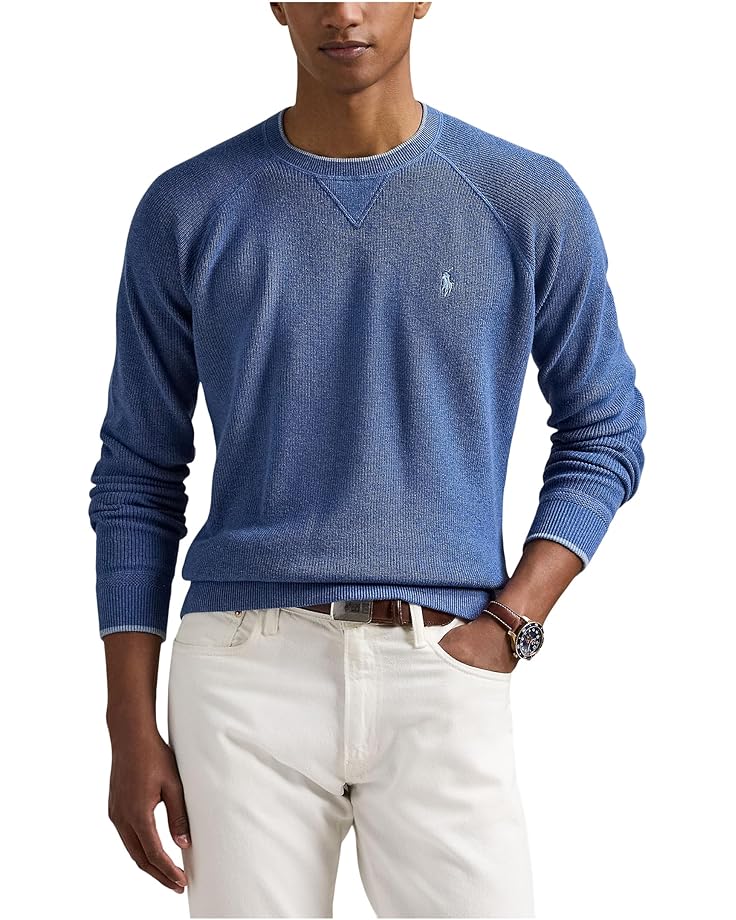 

Свитер Polo Ralph Lauren Textured Cotton Sweater, цвет Tide Pool Blue Combo