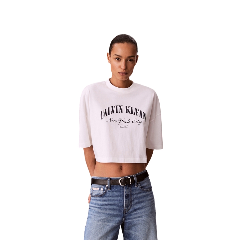 Calvin Klein Футболка YAF Ivory Crew Neck Moderate — фото 4