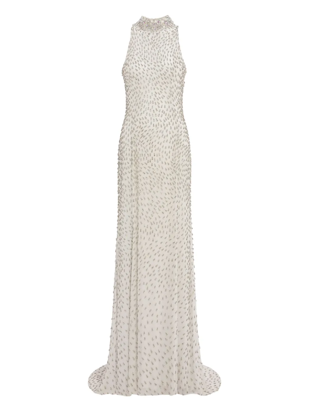 

Декорированное платье макси с высоким воротником Jenny Packham