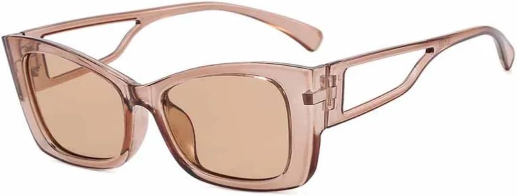 

Женские солнцезащитные очки в винтажном стиле, большие солнцезащитные очки «кошачий глаз», мужские и женские очки класса люкс с защитой от УФ-излучения UV400 VVTWSSW, Champagne Tea