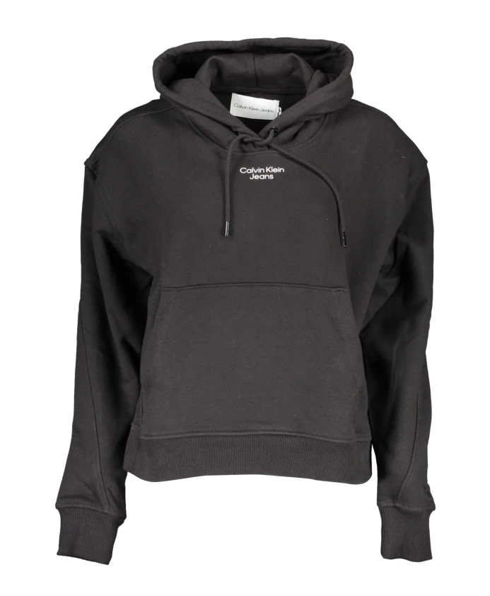 

Черная толстовка с принтом и логотипом. Calvin Klein, черный