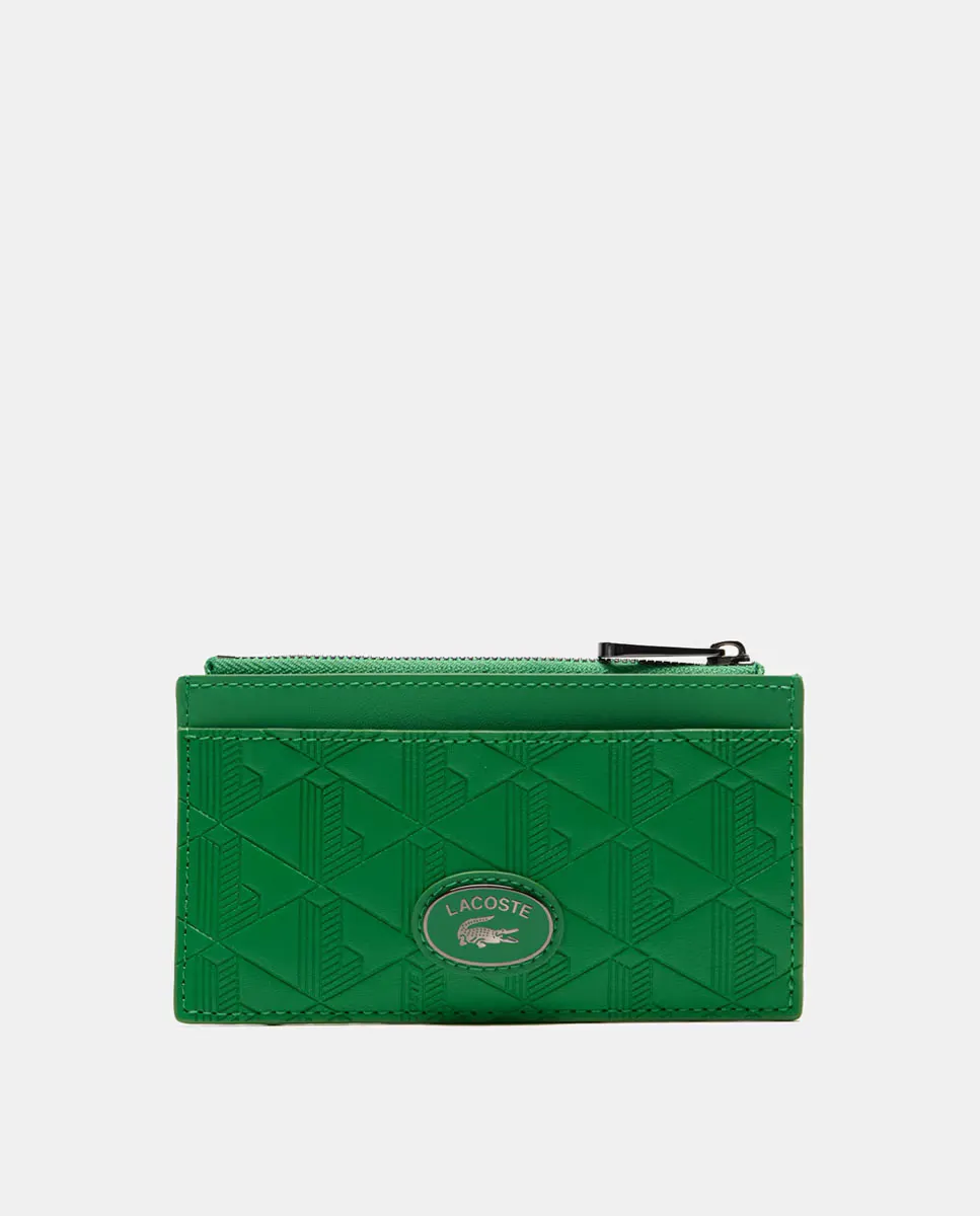 

Визитница на молнии с монограммой и RFID-защитой Lacoste, зеленый
