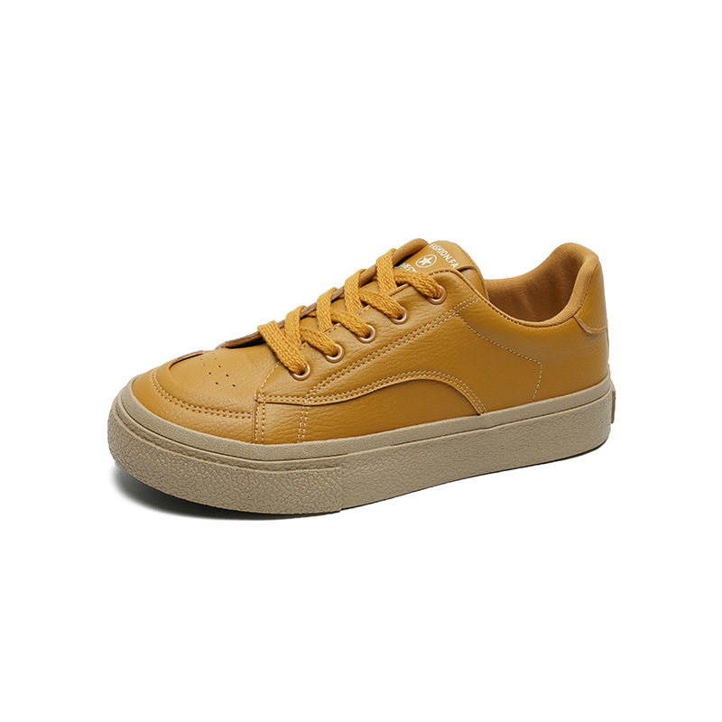 

JimiXiong Низкие скейтерские кроссовки мужские желто-коричневые, цвет Yellow Brown