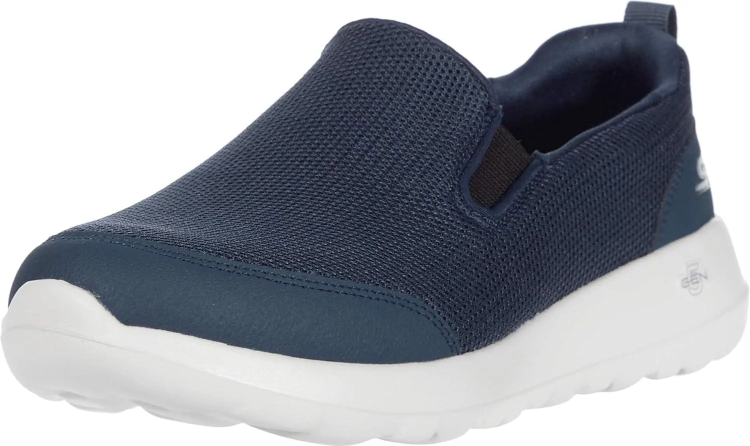 Мужские кроссовки Skechers Go Walk Max Clinched-Athletic Mesh Double Gore Slip On Shoe для ходьбы, белый/синий