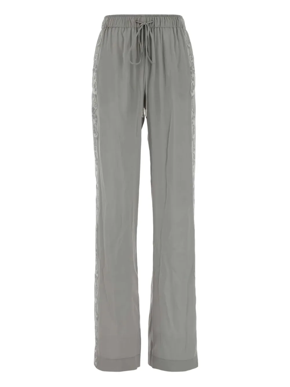 

Брюки-палаццо из шелковой смеси Ermanno Scervino, серый