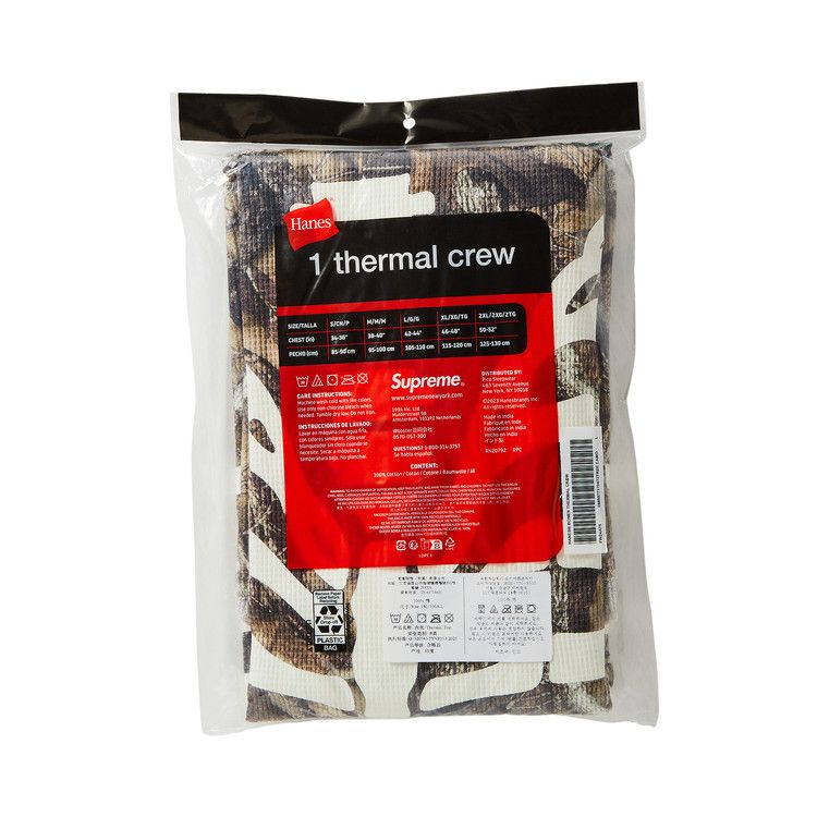 Свитер Supreme x Hanes Bones Thermal Crew (1 Pack), TrueTimber HTC Fall Camo — фото 2