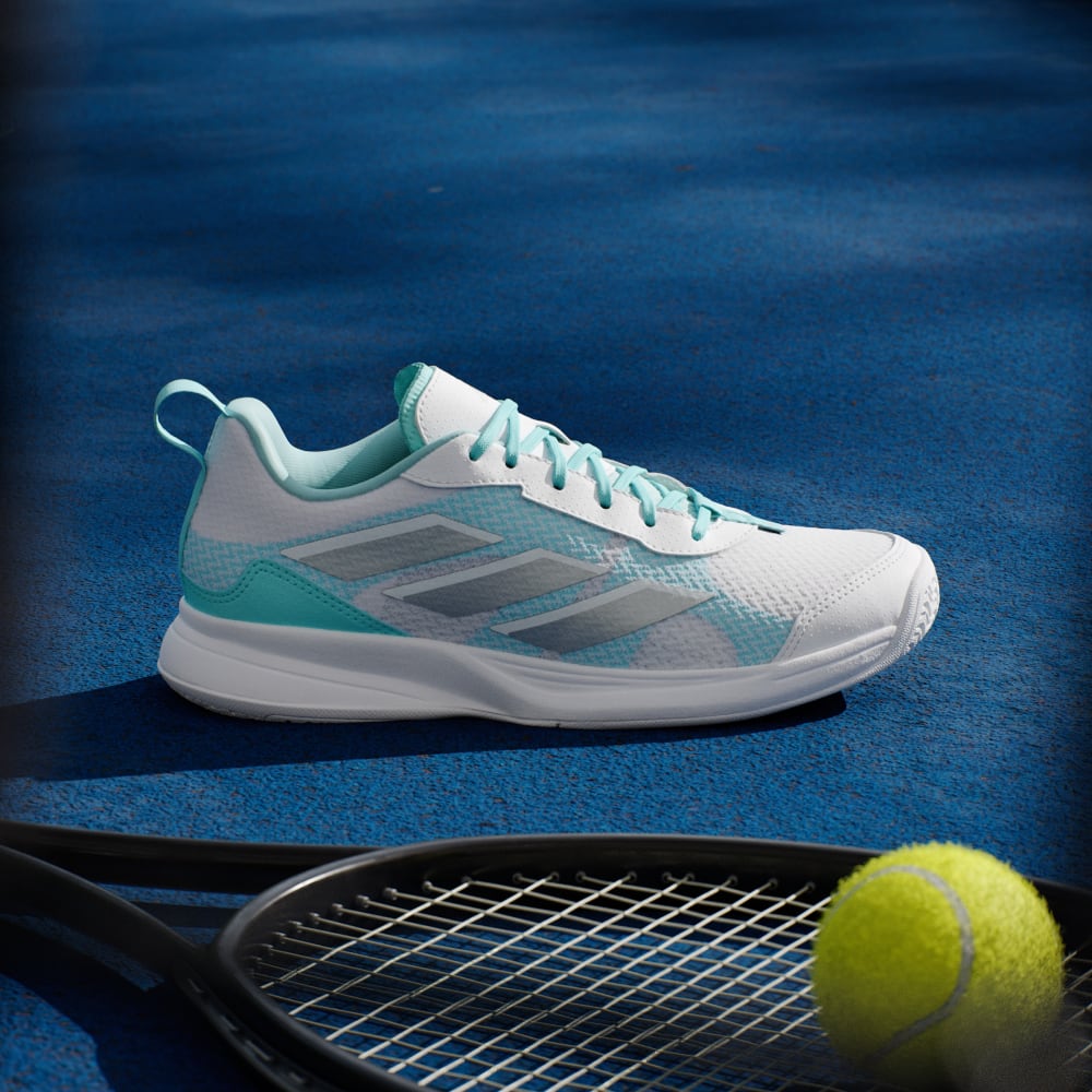 Кроссовки Adidas Avaflash Low Tennis Shoes, цвет Cloud White/Silver Metallic/Flash Aqua — фото 2