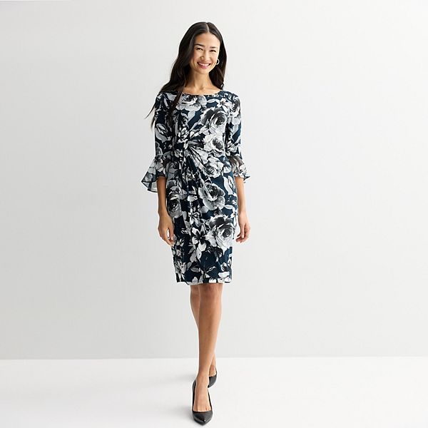 

Женская юбка с принтом и драпировкой сбоку Connected Apparel