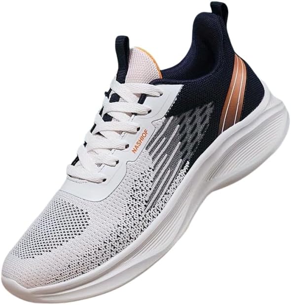 

Стильные мужские дышащие кроссовки для бега, удобные спортивные туфли с мягкой подошвой, подходят для мужской активного отдыха на улице Azttoztto, белый/черный