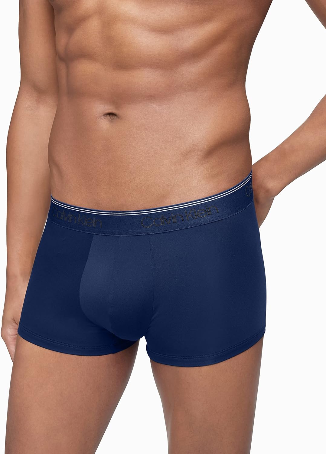 Комплект из 3 трусов-боксеров Calvin Klein Men's Underwear Micro Stretch, 1 New Navy, 1 Artesian Blue, 1 Blue Paradise — фото 2