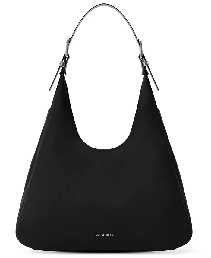 

Большая кожаная сумка-хобо через плечо Nolita Michael Kors, черный