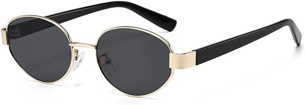 

Металлические модные панк-солнцезащитные очки для женщин, круглые солнцезащитные очки, классический винтаж, защита от УФ-излучения UV400, для вечеринок, пляжа и отдыха на открытом воздухе, мужские SZVVBKK, Golden Black