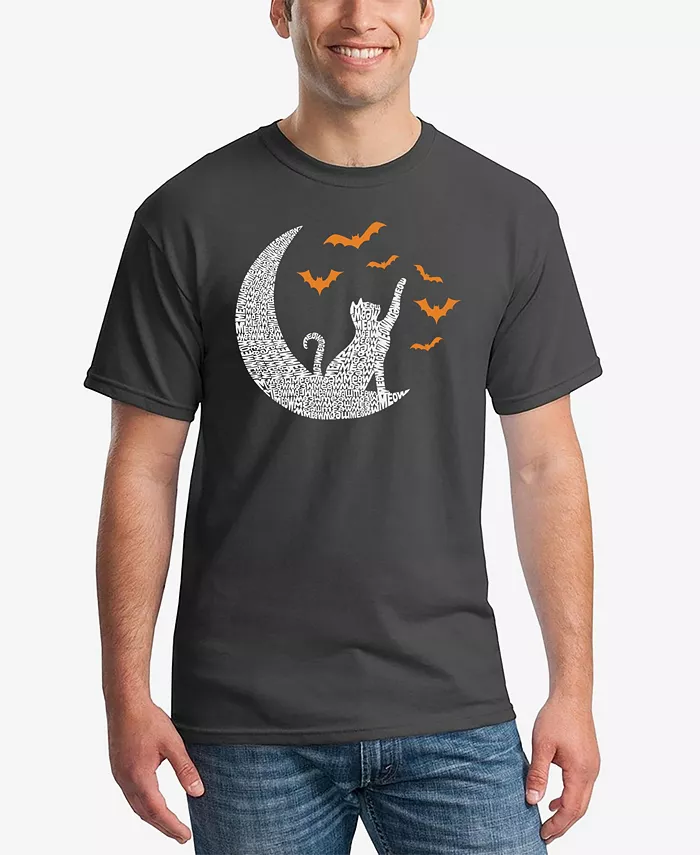 

Мужская футболка Lunar Bats с принтом Word Art LA Pop Art, серый