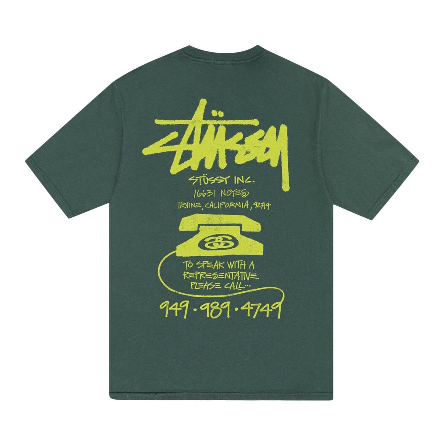 Старая футболка Stussy для телефона Лесно-зеленый — фото 2