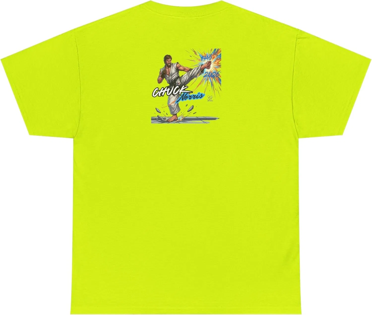 Футболка с принтом Karate Fighter, GT Artland, Safety Green — фото 2