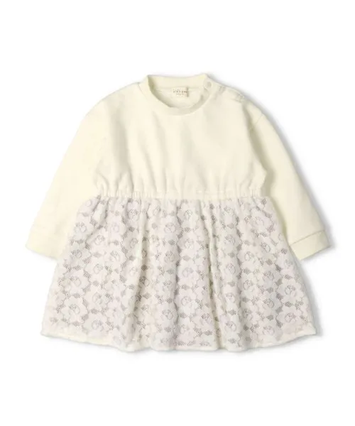 Детское платье-комбинезон в полоску Kids Zoo Off white