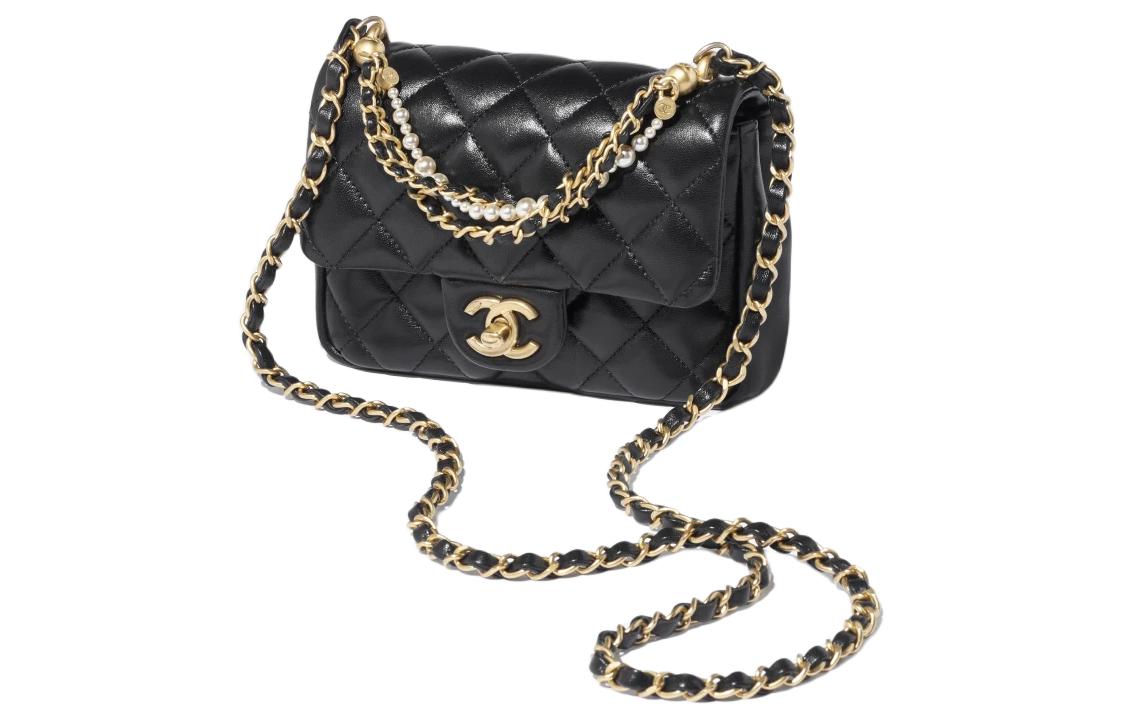 CHANEL Лакированная сумка-клатч из овечьей кожи — фото 4