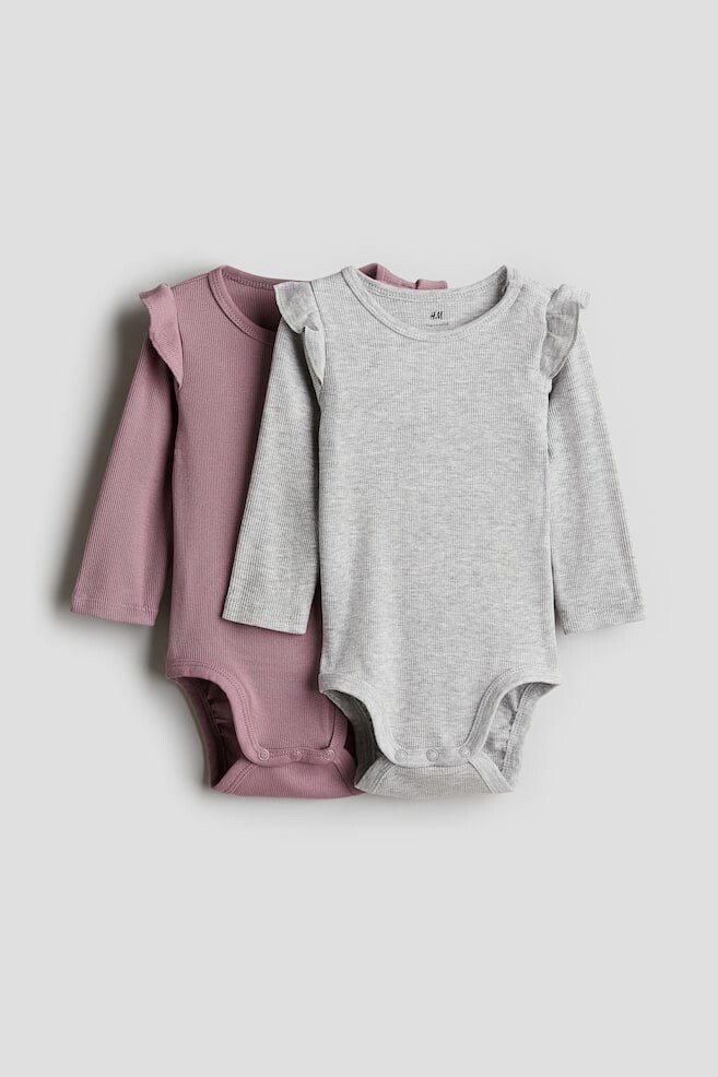 

В упаковке 2 боди с длинными рукавами H&M, серый