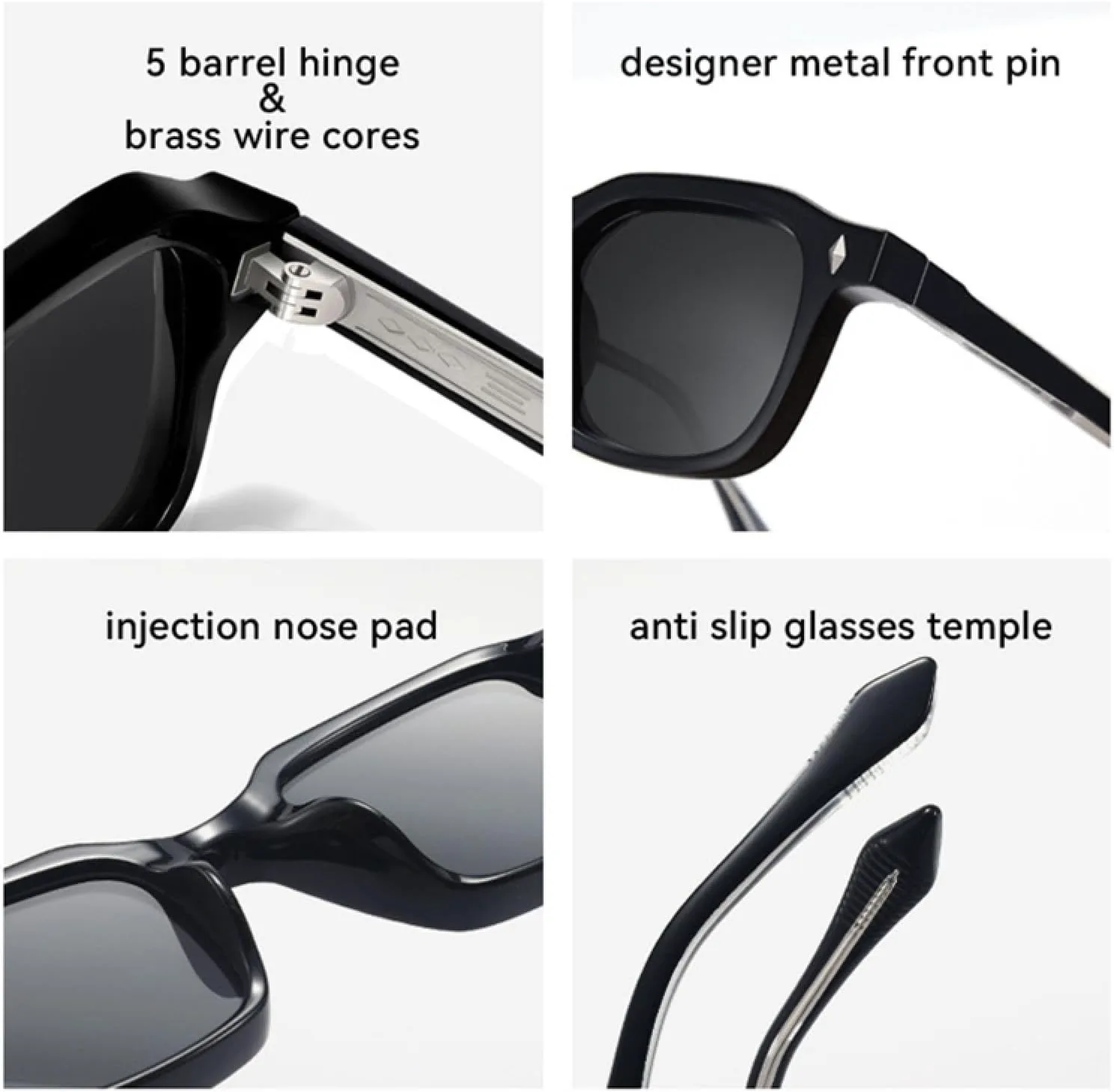 

Мужские солнцезащитные очки в стиле ретро, ​​роскошные, с заклепками, женские, с защитой от УФ-излучения UV400, в тренде, в стиле панк TVTBBVV, Black Clear