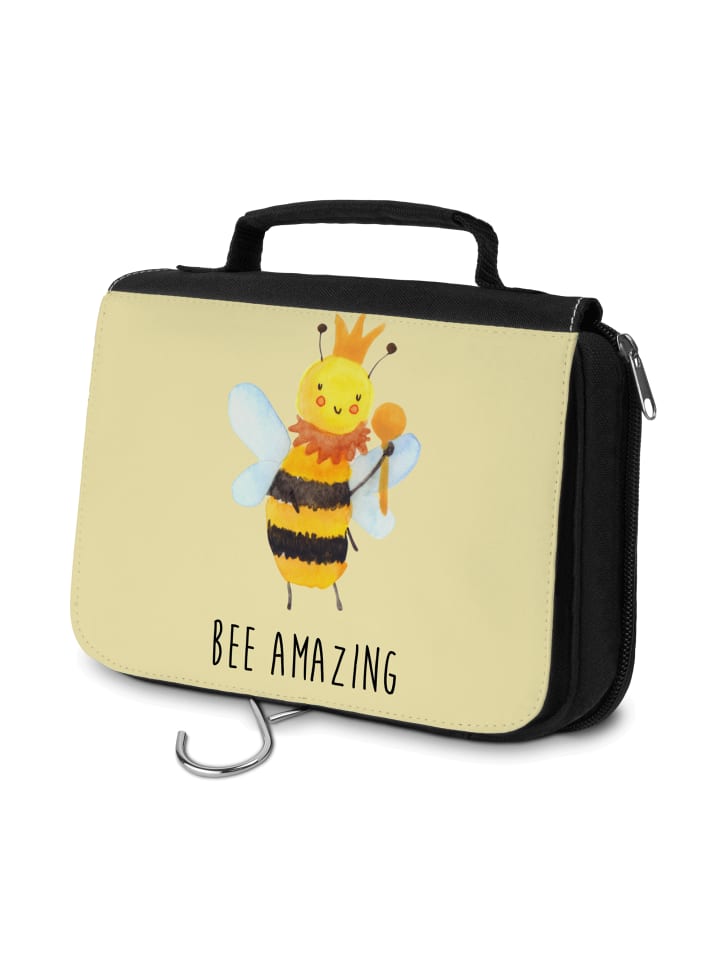 

Mr. & Mrs. Panda Косметичка с изображением пчелы и короля и надписью пастельно-желтого цвета