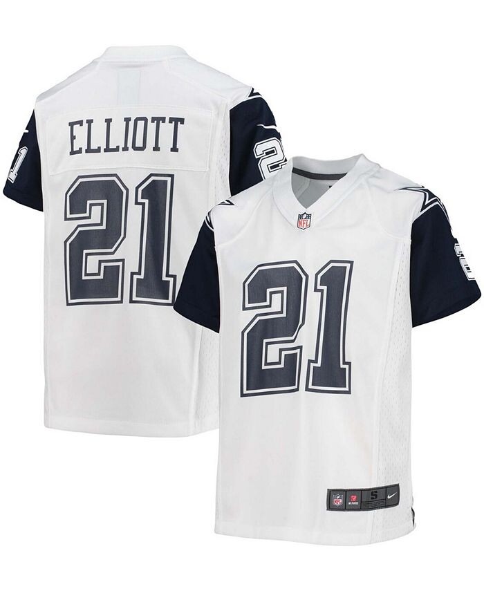 

Джерси Big Boys Ezekiel Elliott White Dallas Cowboys Альтернативная игра Nike, белый