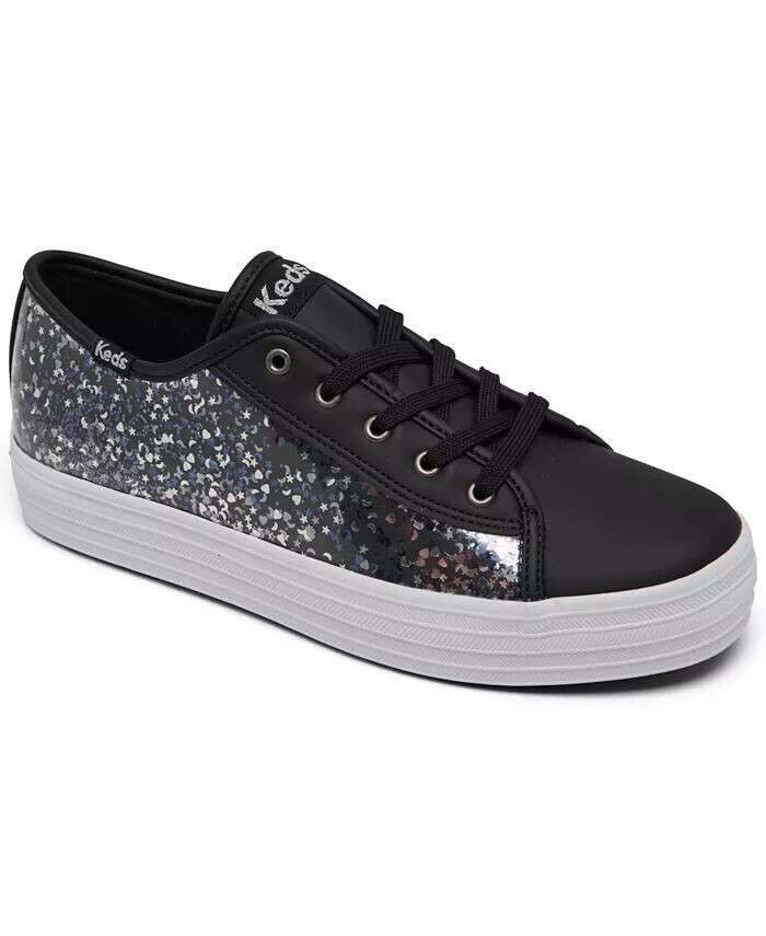 

Повседневные кроссовки на платформе Big Girls Triple Up Under Glass от Finish Line Keds, черный