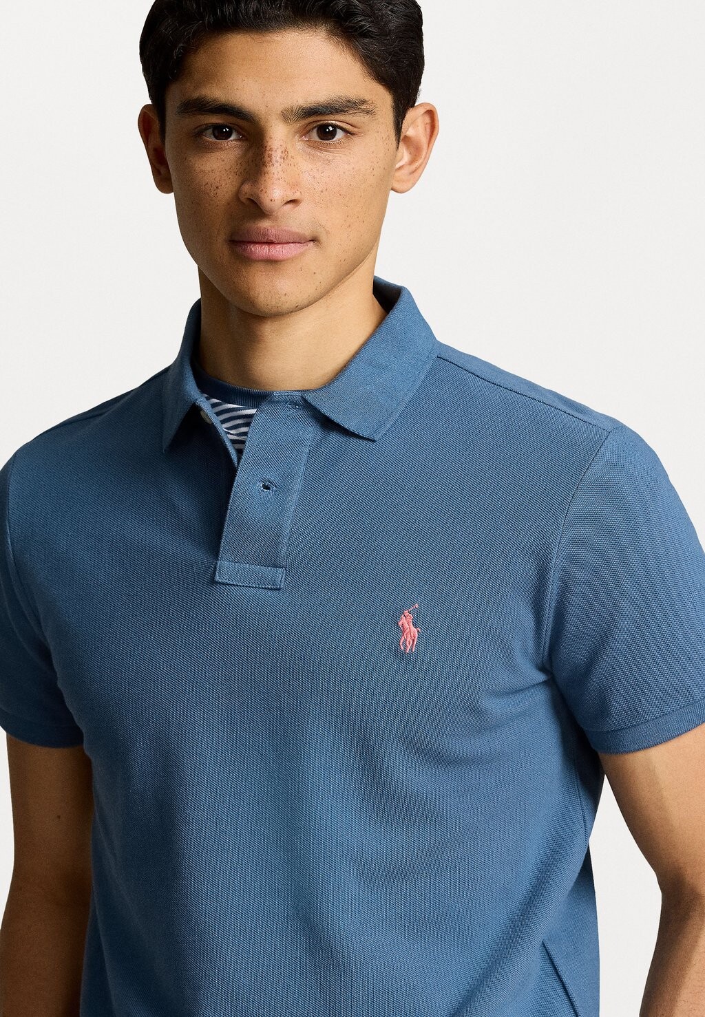 

Поло CUSTOM SLIM FIT MESH POLO SHIRT Ralph Lauren, темно-синий
