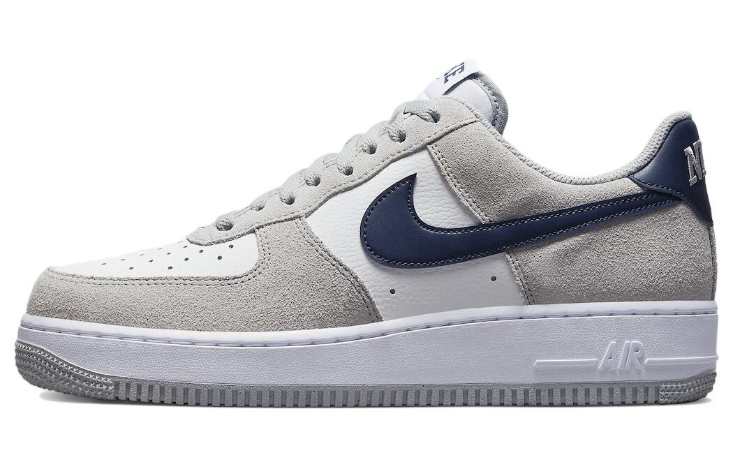 

Nike Air Force 1 Low '07 Light Smoke Grey Midnight Navy, Серый, Nike Air Force 1 Low '07 Light Smoke Grey Midnight Navy