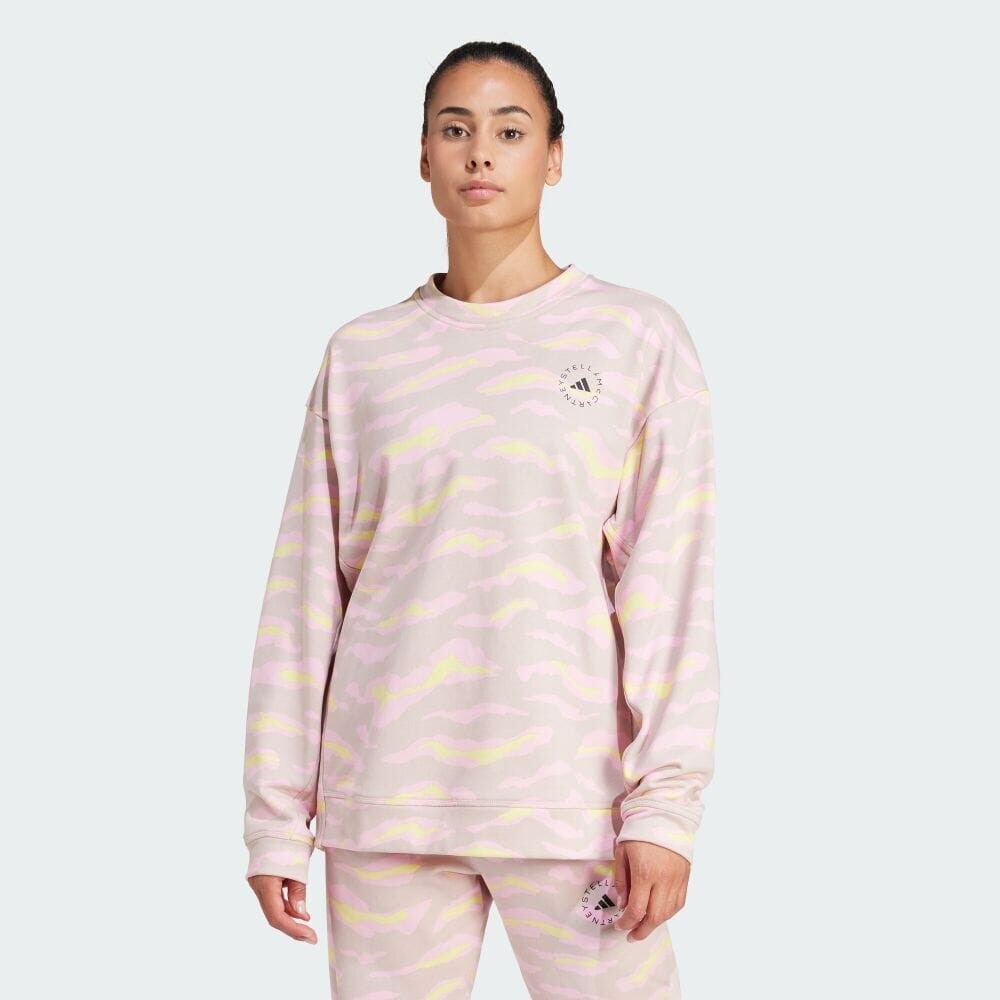 

Толстовка Adidas ADIDAS BY STELLA MCCARTNEY PRINTED SWEATSHIRT, цвет New Rose/Blush Yellow/True Pink