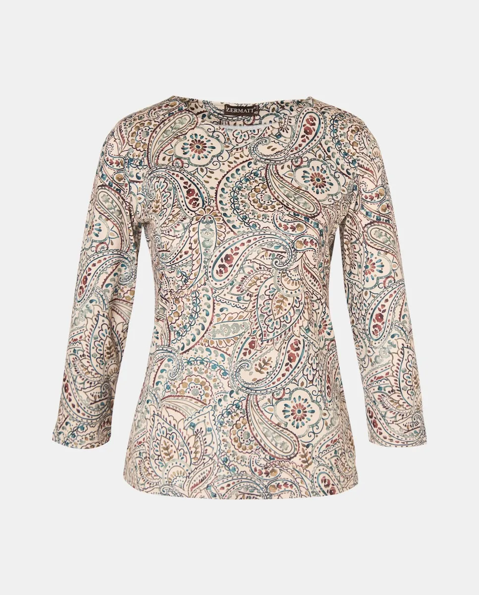 

Женская футболка с принтом, рукава 3/4 Zermatt, зеленый