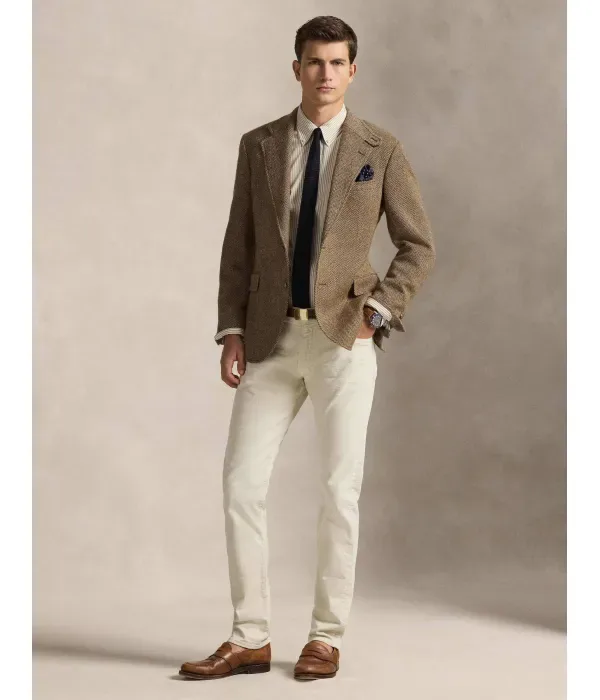 Рубашка slim fit Polo Ralph Lauren, бежевый — фото 2