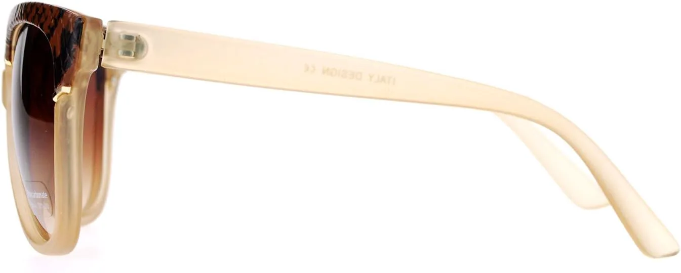 

Женские модные солнцезащитные очки, дизайнерские, квадратная форма «кошачий глаз», имитация кожи рептилии, защита от ультрафиолета UV400 JuicyOrange, Brown