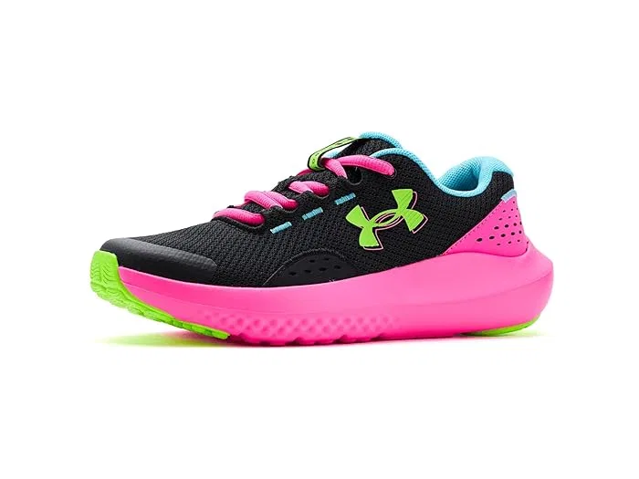 Кроссовки детские Surge 4 Under Armour Kids, Black/Fresco Blue/Hyper Green