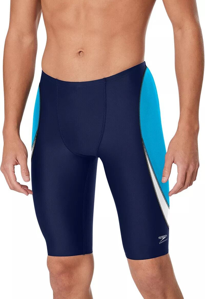 

Мужской купальник Speedo с джаммерами и краями, темно-синий/светло-голубой