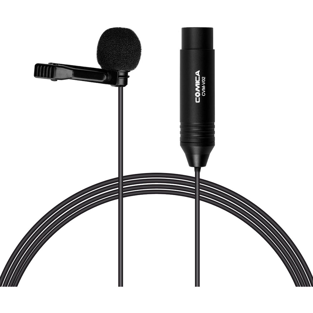 

Кардиоидный петличный микрофон Comica Audio CVM-V02C с разъемом XLR (кабель длиной 6 футов)